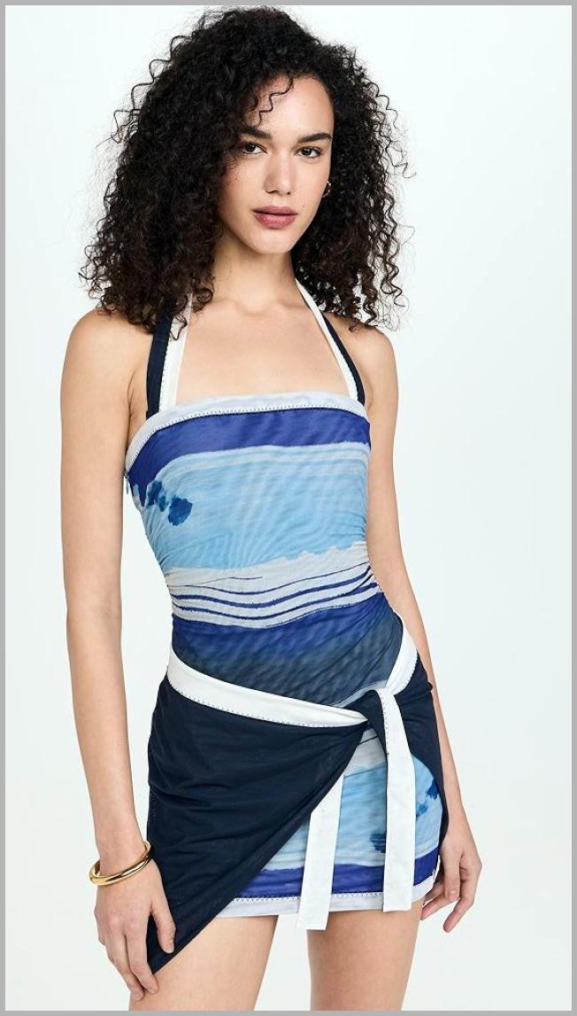 SIR. Breeze Mini Dress - Shoreline Stripe - [M] Price Integrity Rank ( 0 )